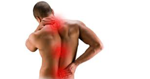 a man with his back pain