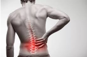 a man with back pain